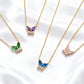 052 Colorful Zircon Butterfly charms