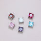 8mm Square Zircon Charms