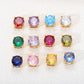 6mm Colorful Zircon Birthstone Charms