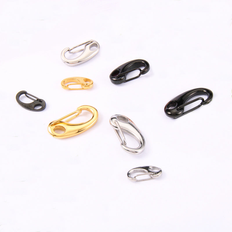Stainless steel egg-shaped spring clasp
