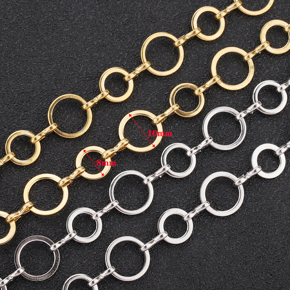 C1258 Big circle chain-Vacuum Plating Waterproof Stainless steel chain