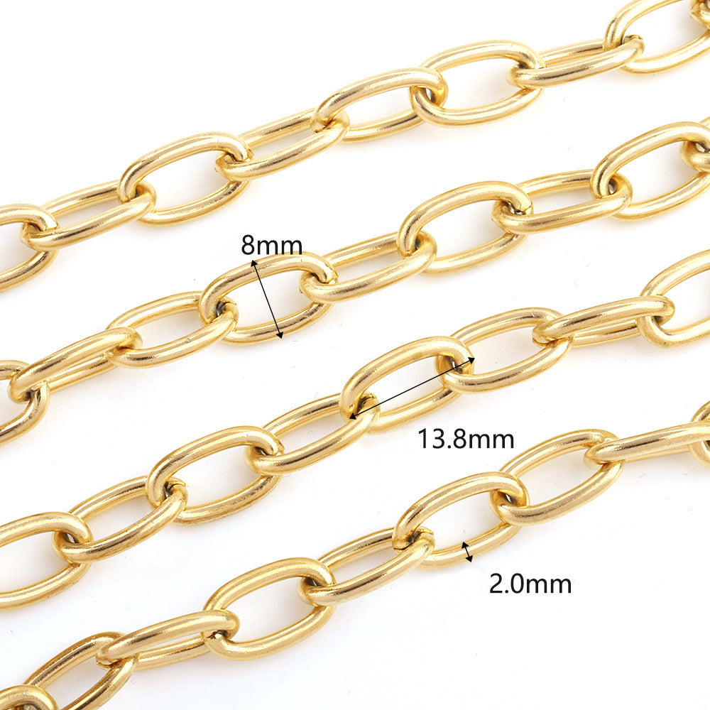 C1390 8mm cable chain-Vacuum Plating Waterproof Stainless steel chain