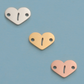 26 Heart Letter Two Holes Charms