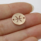 Round 12 Zodiac Signs Two Holes Charms