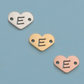 26 Heart Letter Two Holes Charms