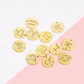 Round 12 Zodiac Signs Two Holes Charms