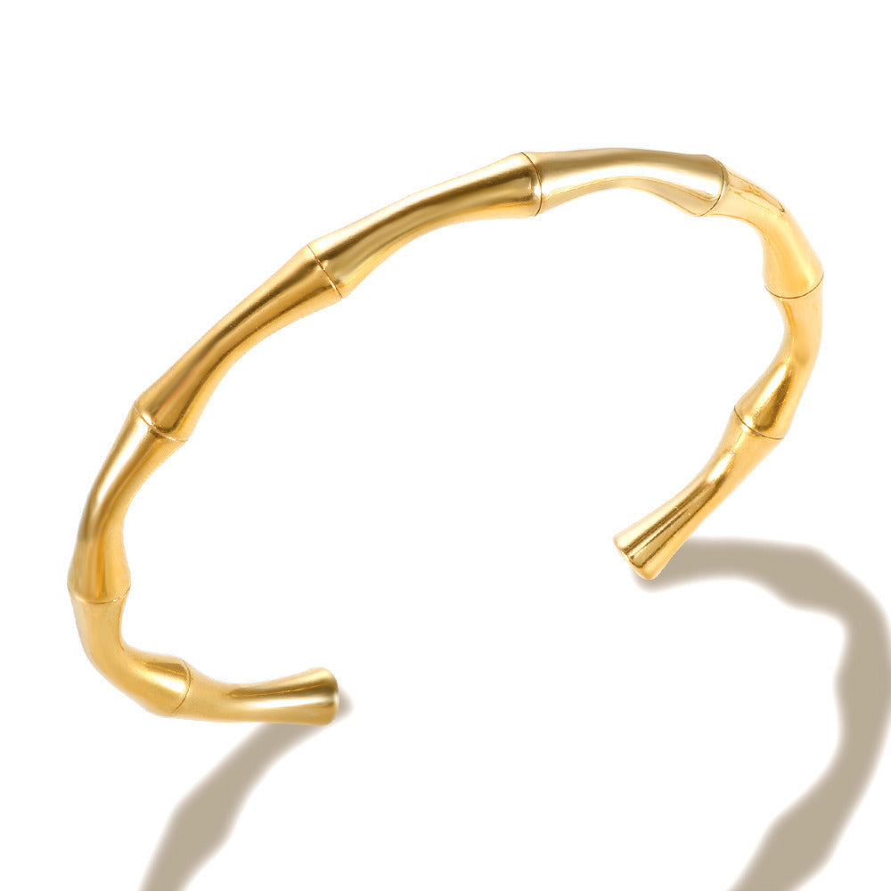 Half-open bamboo joint bracelet