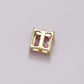 8mm Square Zircon Charms