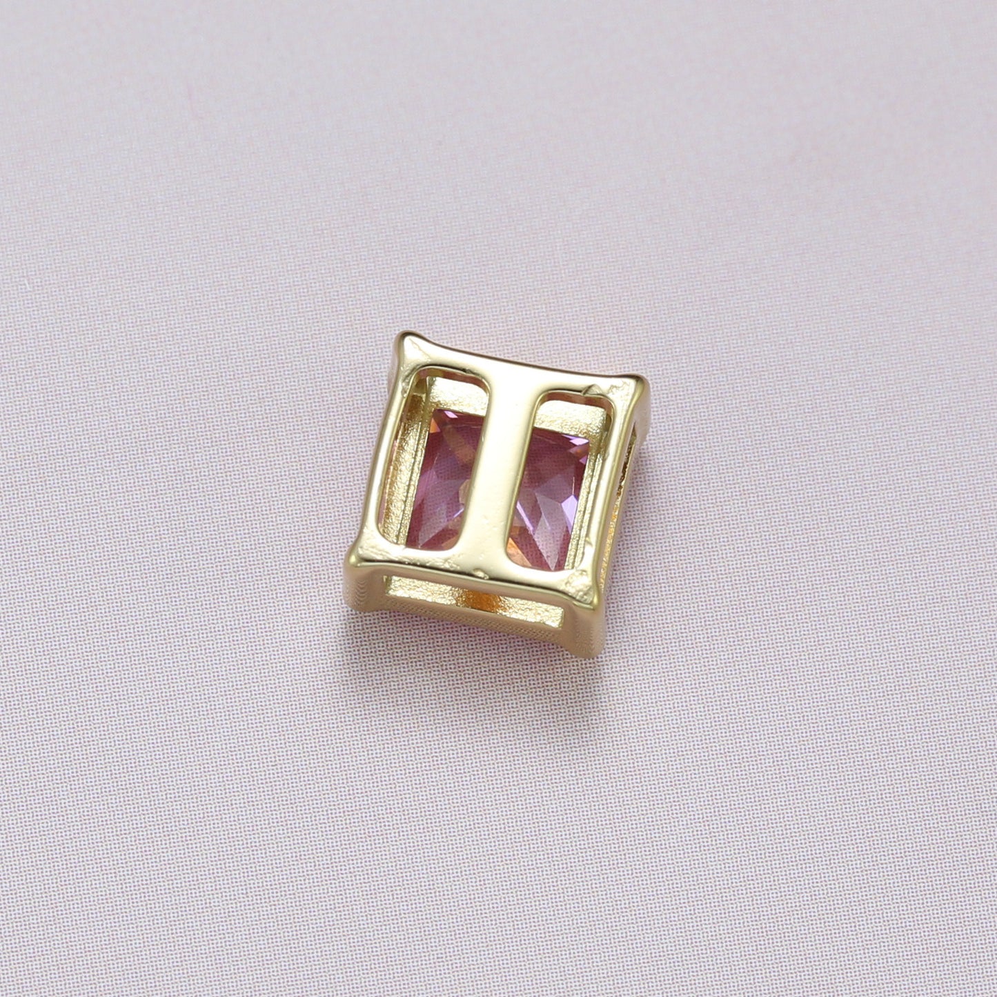 8mm Square Zircon Charms