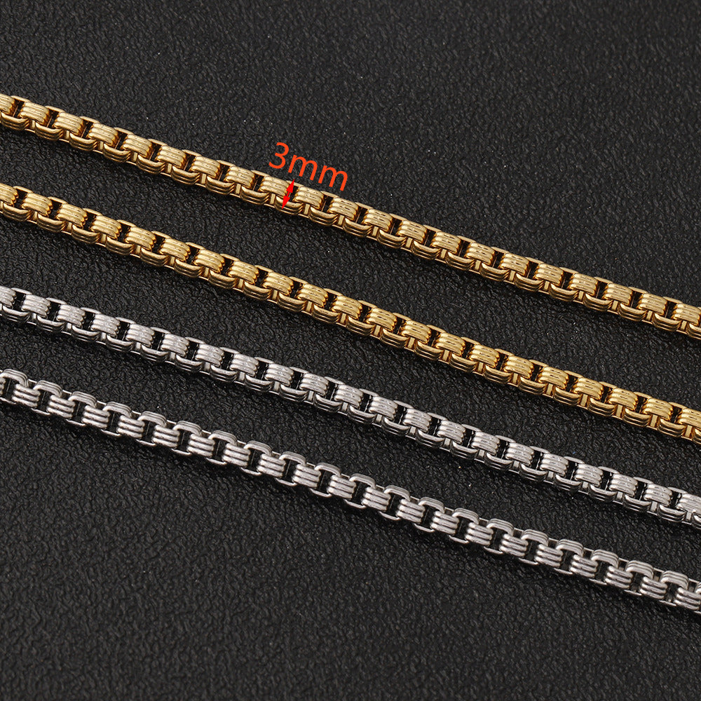 C1648 3mm Striped box chain