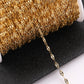 C1214 Emboss lip chain-Vacuum Plating Waterproof Stainless steel chain