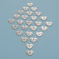 26 Heart Letter Two Holes Charms