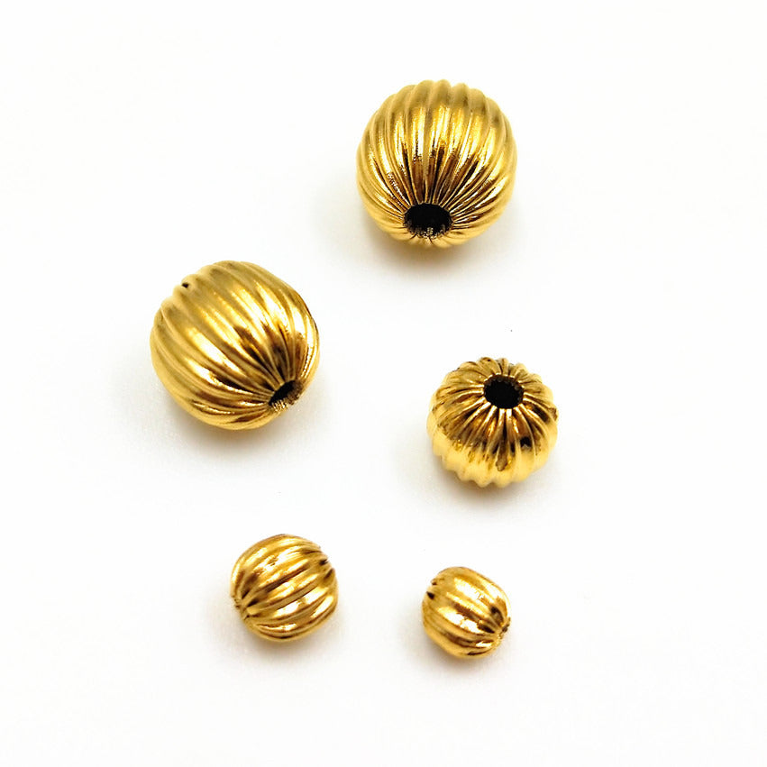 5pcs/pack 5/6/8mm Pumpkin Spacer Beads