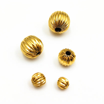 5pcs/pack 5/6/8mm Pumpkin Spacer Beads