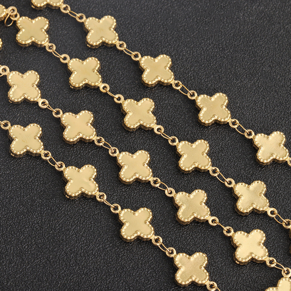 C1704 Stainless steel four leaf clover chain