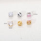6mm Colorful Zircon Birthstone Charms