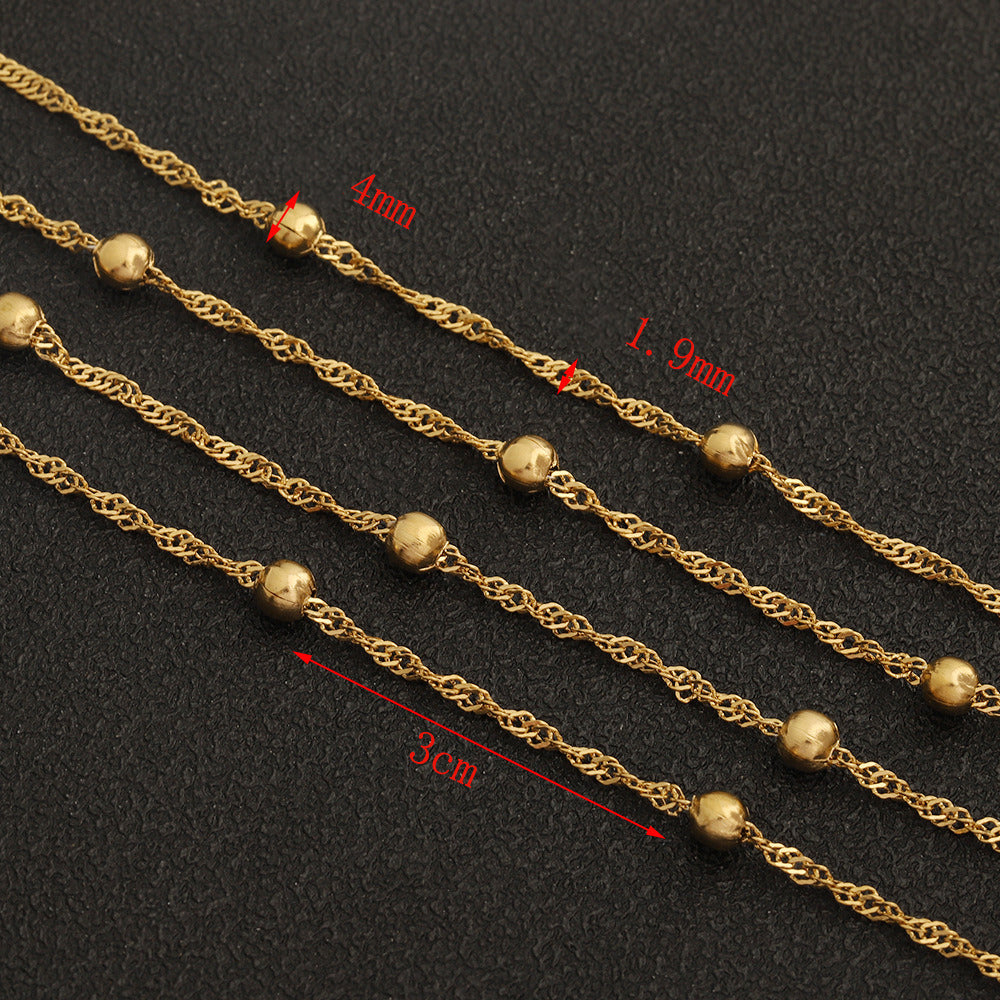 C1794 4mm Beads Twisted Chain