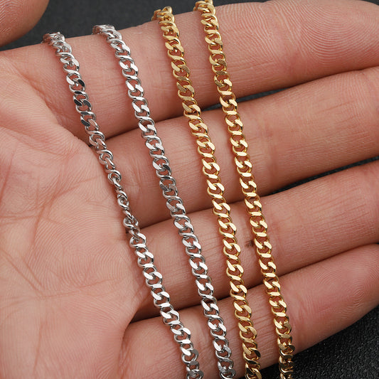 C1724 3mm figure“8” Polished Stainless steel Chain