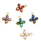 055 Colorful Zircon Four leaf Clover Charms