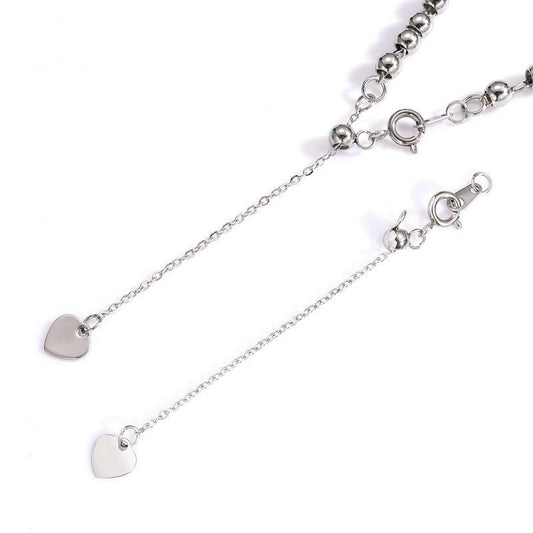 Spring Clasp with adjustable spacer bead extension chain for necklace