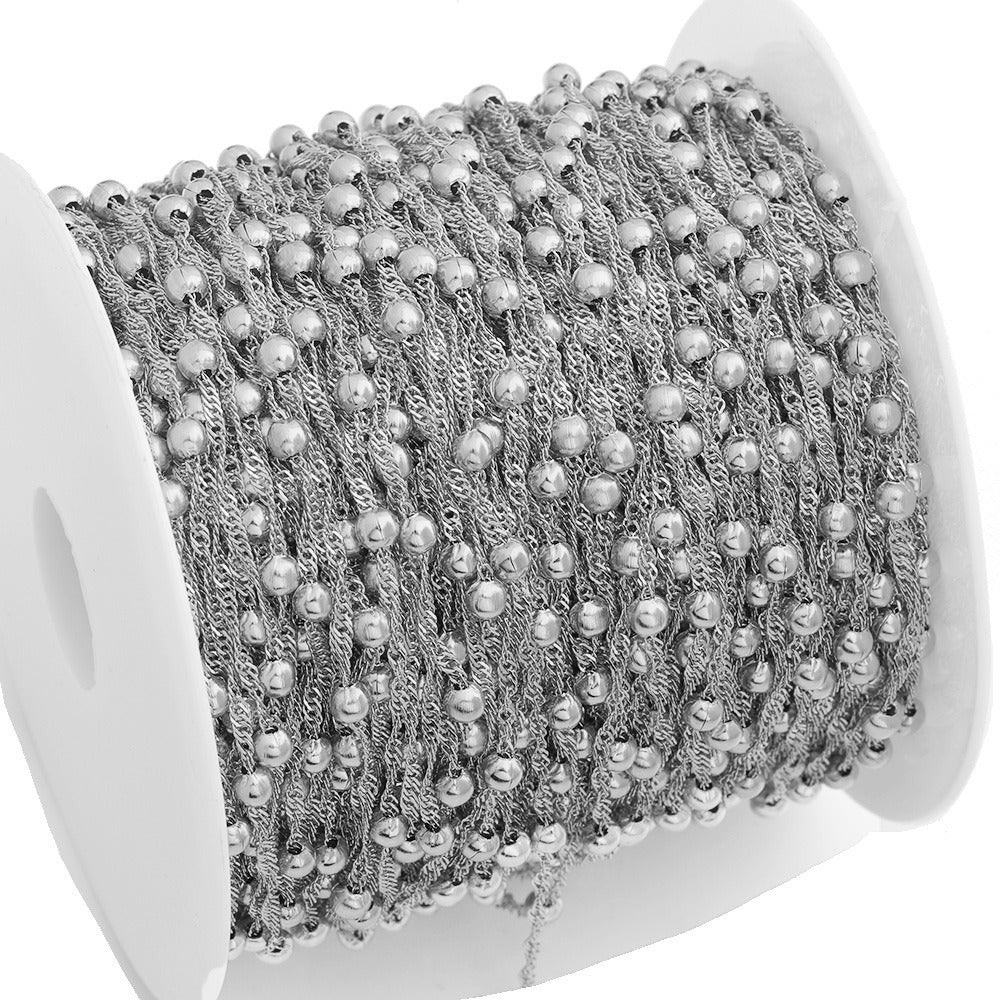 C1794 4mm Beads Twisted Chain