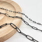 C1528 Paper clip black chain