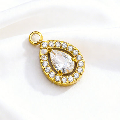 006 Colorful Drop Zircon Charms
