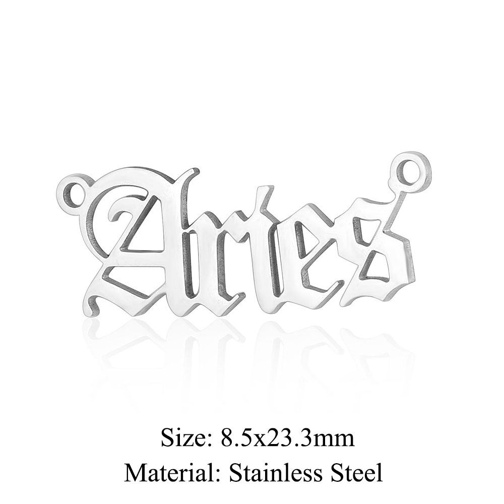 12 Zodiac Signs Charms in Stainless Steel