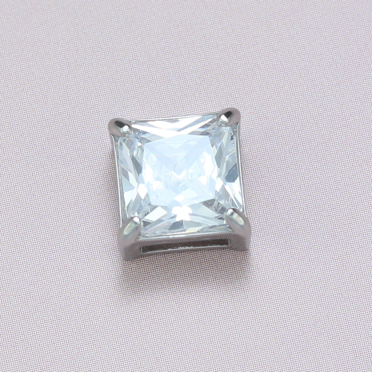 8mm Square Zircon Charms