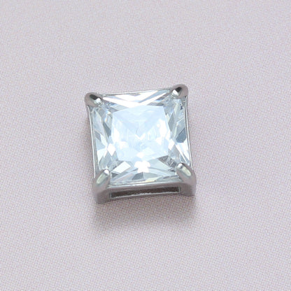 8mm Square Zircon Charms