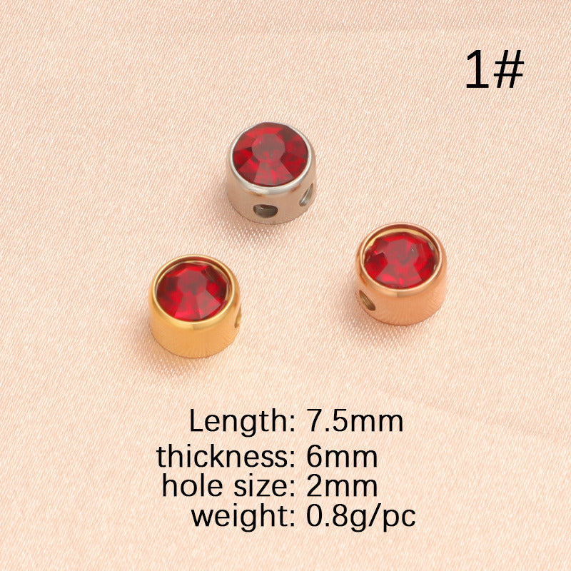 Birthstone small hole bead