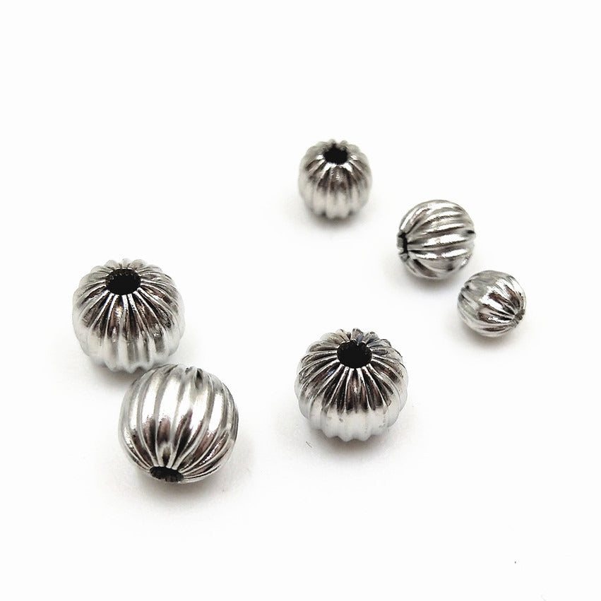 5pcs/pack 5/6/8mm Pumpkin Spacer Beads