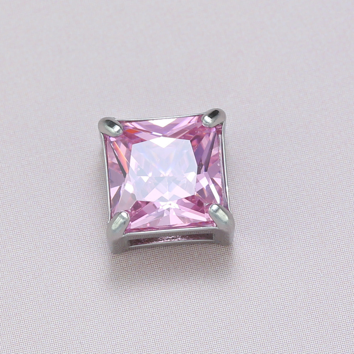8mm Square Zircon Charms