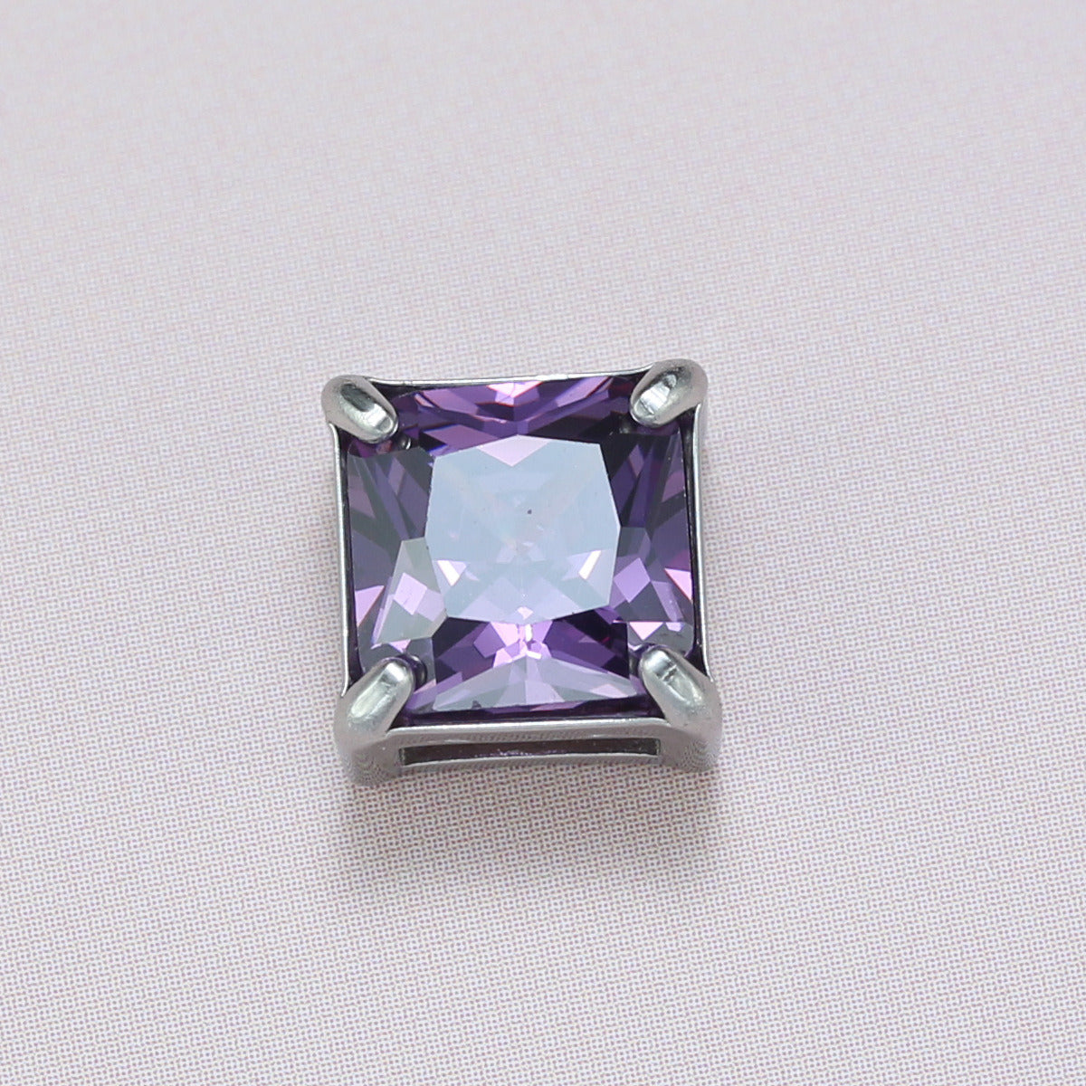 8mm Square Zircon Charms