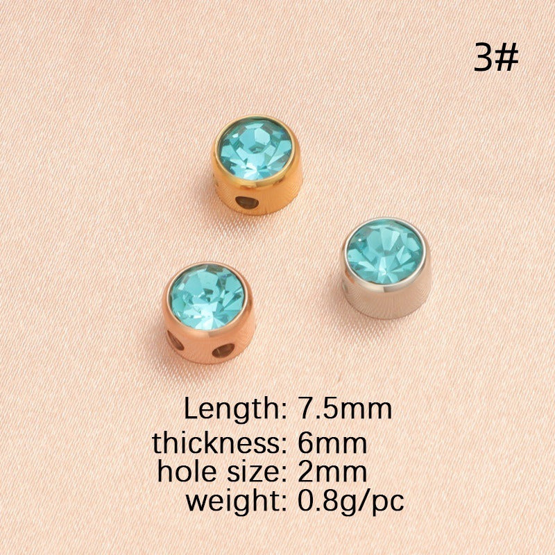 Birthstone small hole bead