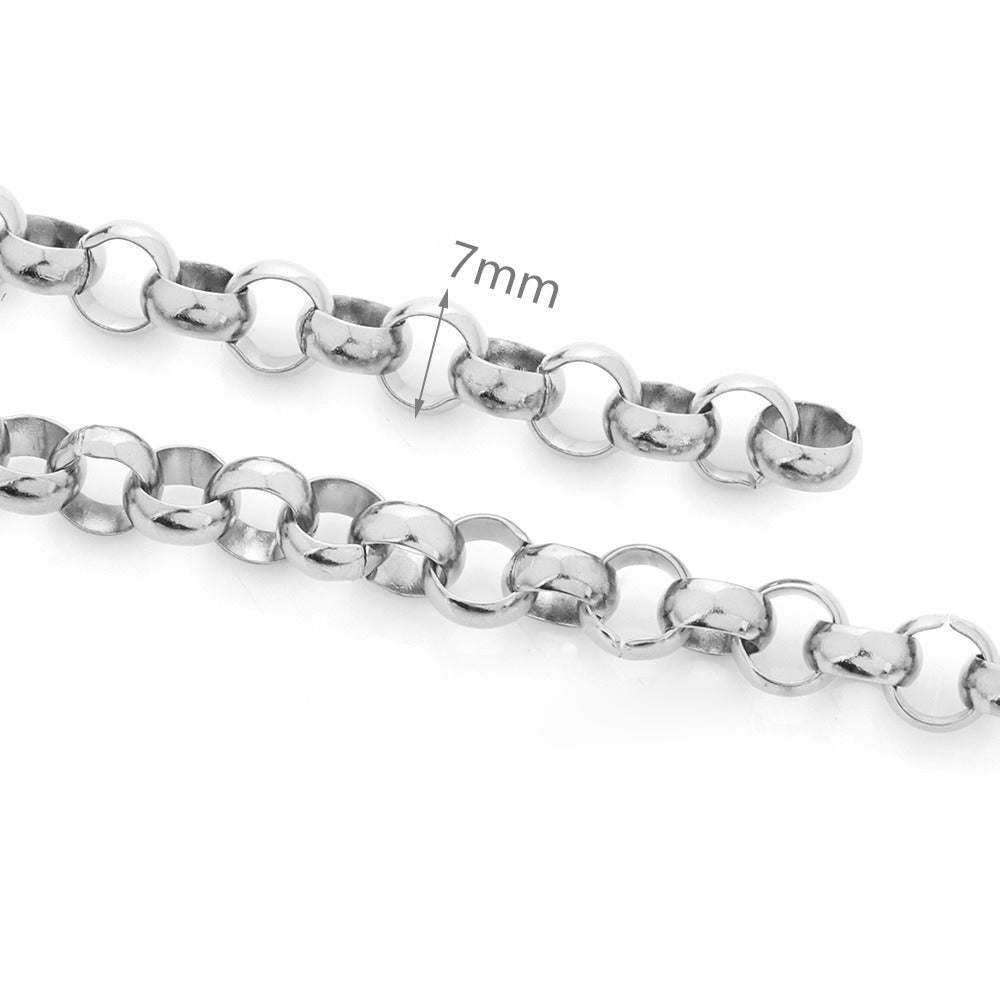 C1237 Circle pearl chain-Vacuum Plating Waterproof Stainless steel chain