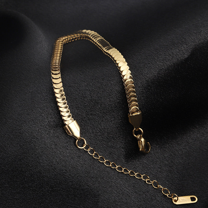 Stainless Steel Finished Thick Bracelet