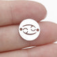 Round 12 Zodiac Signs Two Holes Charms
