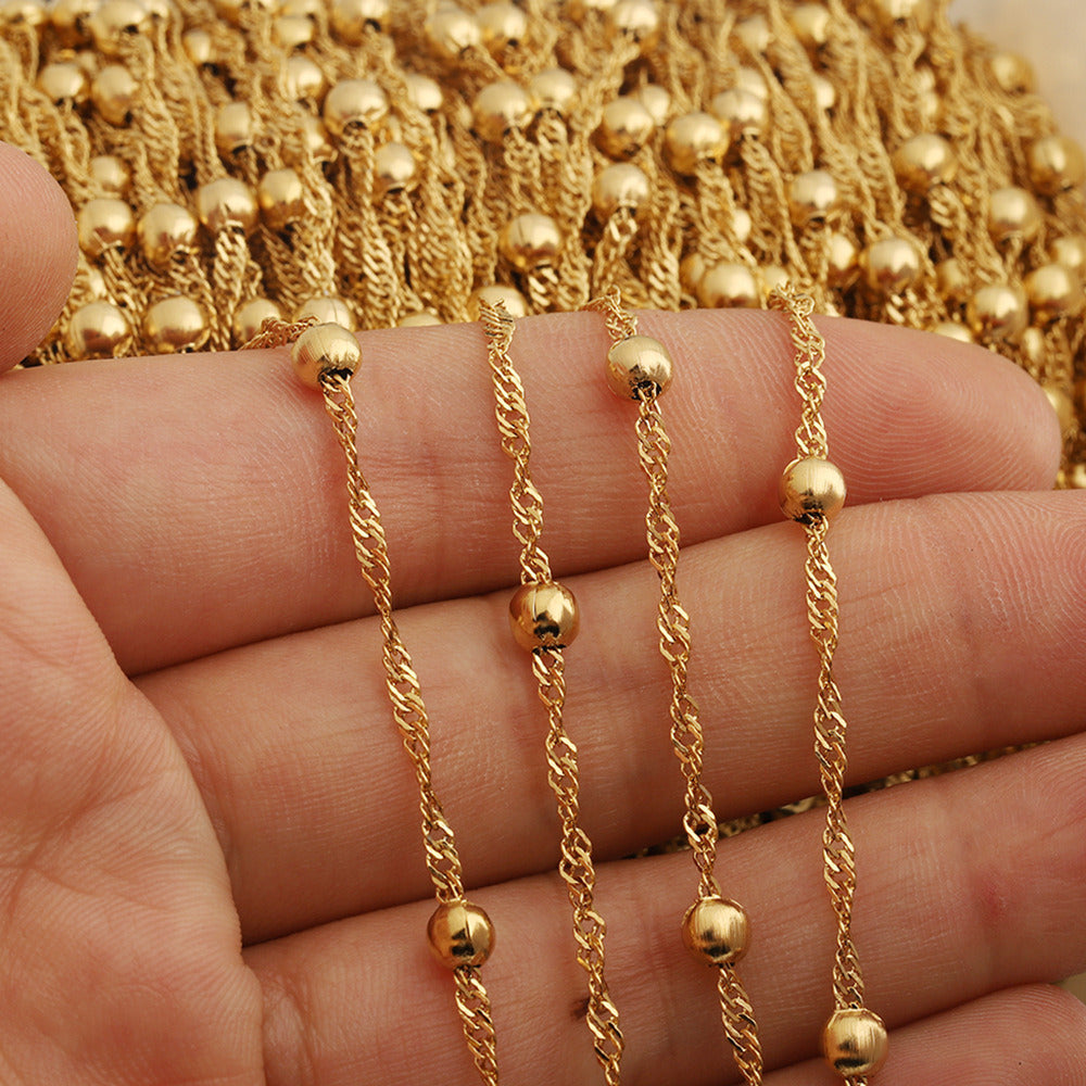 C1794 4mm Beads Twisted Chain