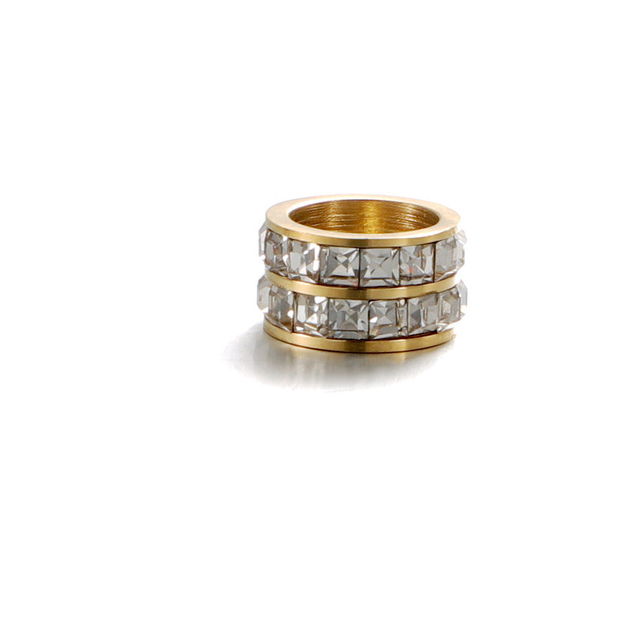 Spacer with diamonds charm