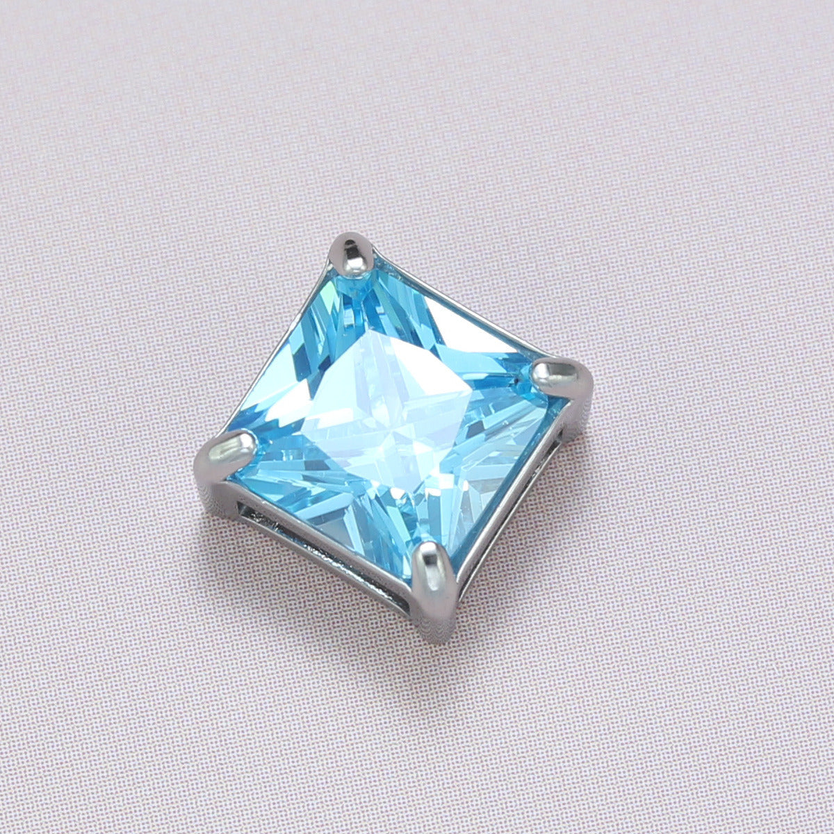 8mm Square Zircon Charms
