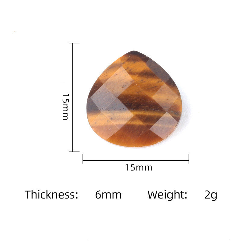 15*15mm Faceted Triangular drop natural stone 1pc