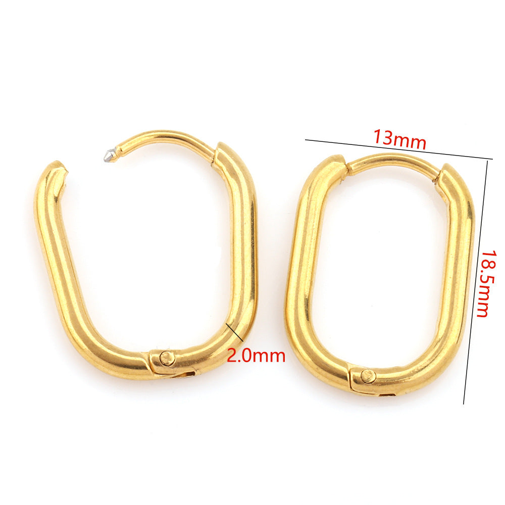 Geometric Hoop Earrings in Stainless steel