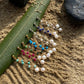 Colorful Gemstone Front and Back Drop Earrings,Wire wrap Gemstone Earring