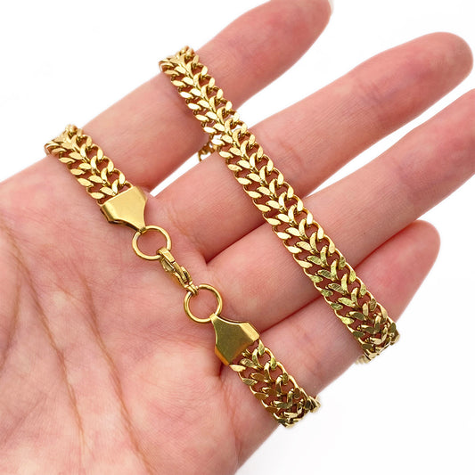 Double cut cuban necklace