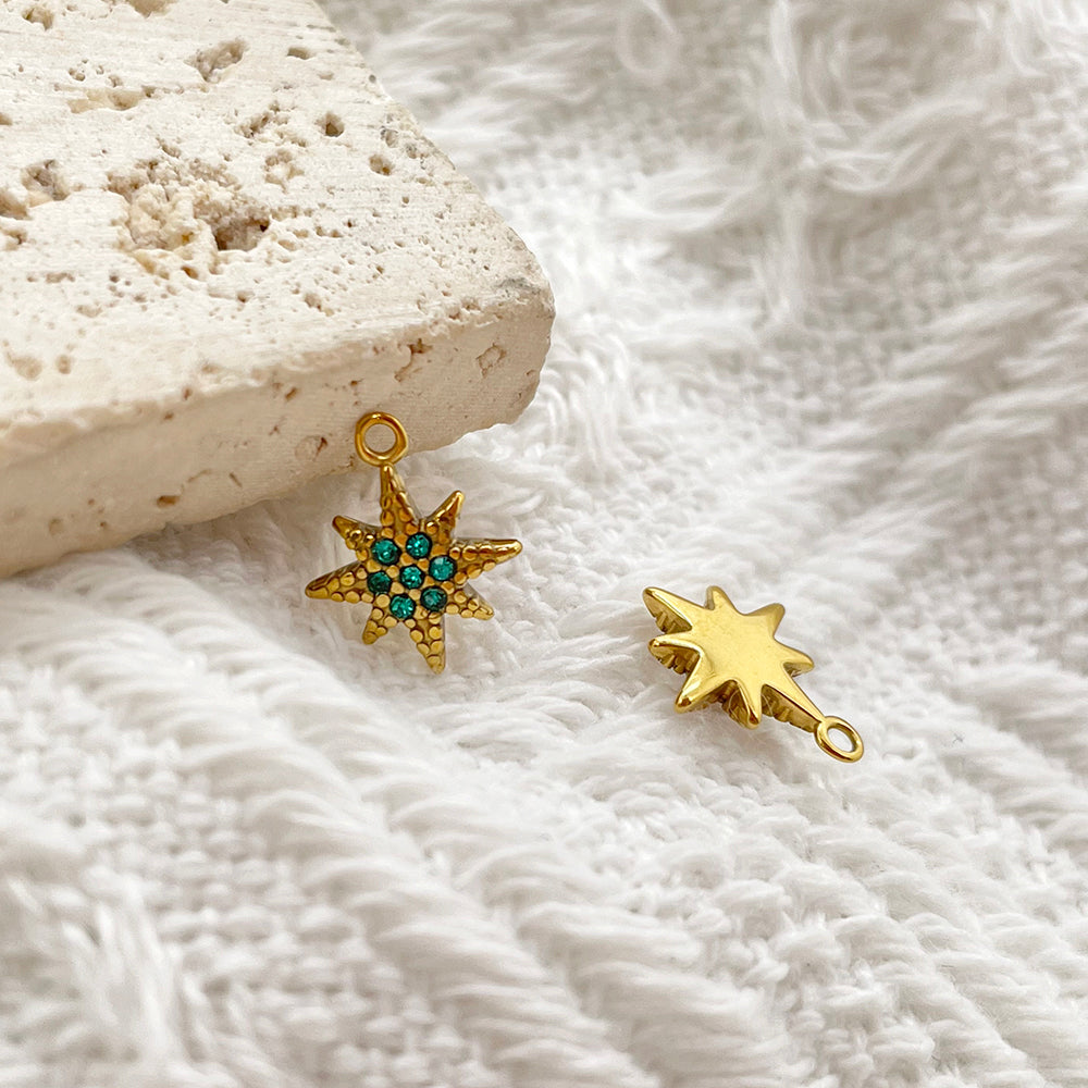 5 Pcs/Pack Zircon Beads Charms