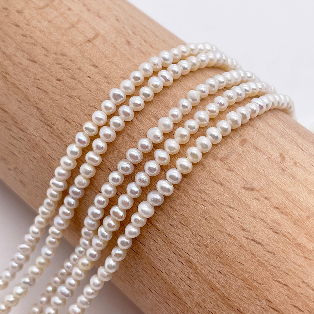 3mm Round Natural Pearls
