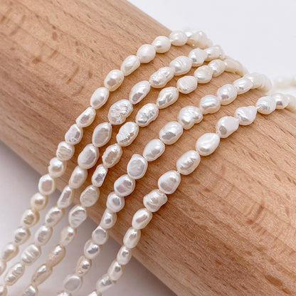3-4mm Oval Natural pearl