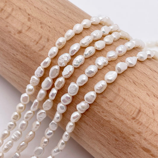 3-4mm Oval Natural pearl