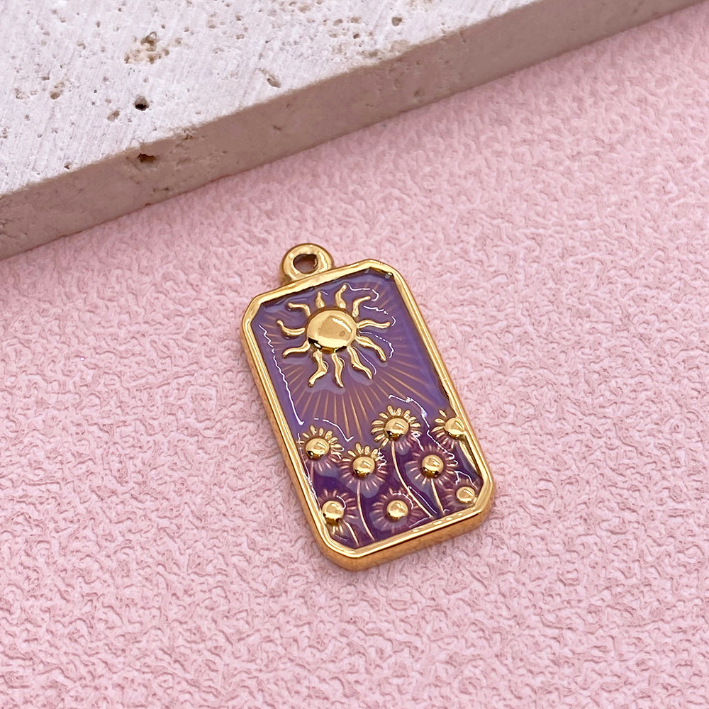 51087 Sun and flower charm